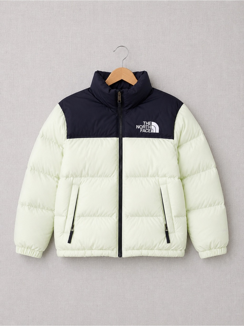 The North Face 1996 Retro Nuptse Mint Green and Black Insulated Jacket